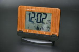 AJ-75木目調パネル　ダブルアラーム電波時計 ￥1,650(税込)